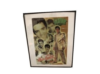 Framed Elvis Presley 3D Lenticular Poster