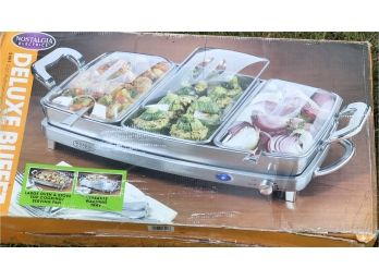 Deluxe Buffet Server & Warming Tray By Nostalgia Electrics