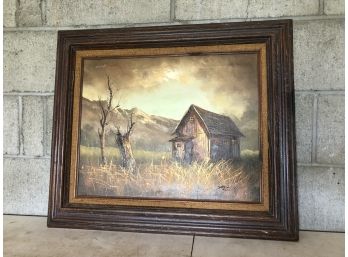 Canvas Painting Of Landscape Signed By Patch