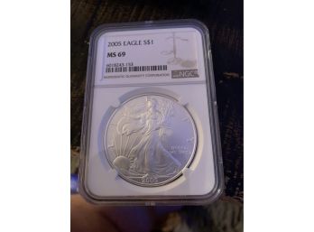 Ms 69 1989 Eagle S$1 - Silver Coin