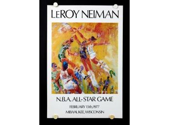 LeRoy Neiman - N.B.A. All-Star Game - 1977 - Exhibition Poster With Frame