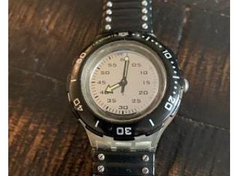 Vintage Swatch Watch In Black