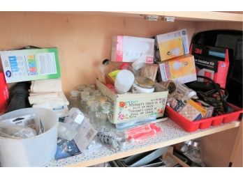 Shelf Of Hardware Lightbulbs And Other Handy Household Items