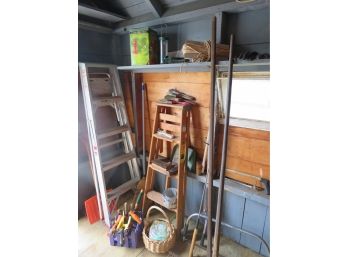 Ladders, Saws, Bird Feeders And Other Garden Tools