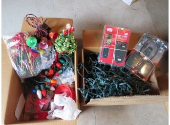 2 Boxes Of Vintage Christmas Lights Disney NOMA 1930s