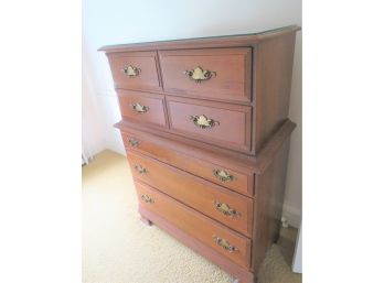 Vintage Solid Wood 5 Drawer Chest Of Drawers