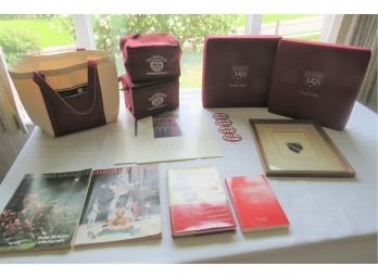 Assorted Harvard University Tote Bags, Calendars, Cushions And Books
