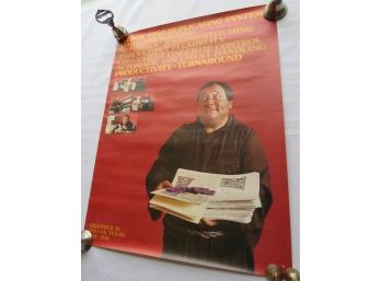 RARE Signed Vintage Xerox Copier Poster Of Brother Dominic
