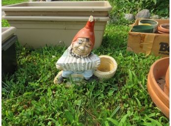 Vintage Garden Gnome Planters And Window Boxes