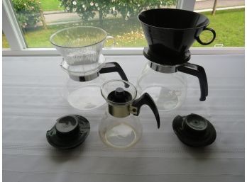 Vintage Melitta Corning Glass Coffee Pots