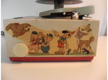 Vintage 1950s RCA Victor Disney Record Player