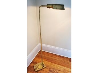 Vintage Mid Century Modern Adjustable Brass Floor Reading Lamp
