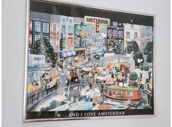 1984 Michael Jupp Framed And I Love Amsterdam Wall Art Print