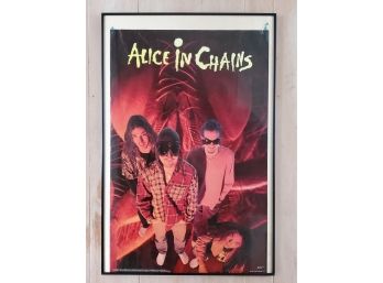 1994 Framed Alice In Chains Poster With Bonus 1981 Smithsonian National Air & Space Museum Poster On Back!