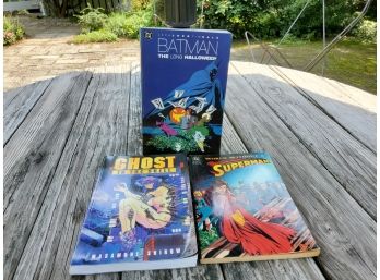Trio Of Vintage 1990s DC  Batman & Superman & Masamune Shirow Manga Comic Books