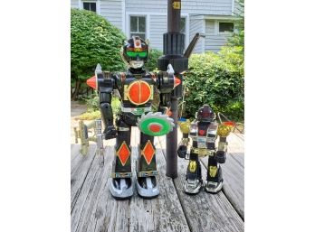 Two Hap-P-Kid Battery Operated Robot Toys