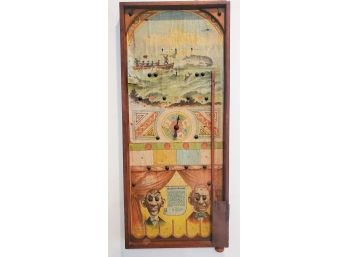 Very Cool Antique J.H. Singer Wood Pinball Game Now Wall Art Conversion