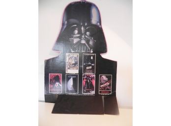 1983 Vintage Star Wars Darth Vader Cardboard Movie Poster Series Promotional Piece