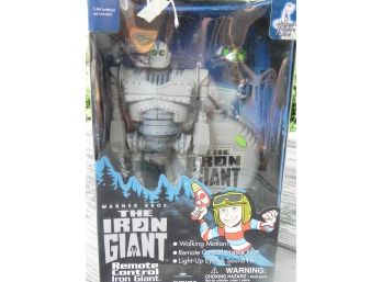 Vintage New Old Stock Iron Giant Remote Control Walking, Light-up FX Robot By Trendmasters -In Box