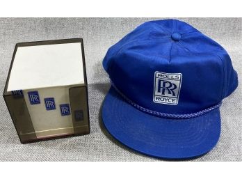 Rolls Royce Hat And Note Paper