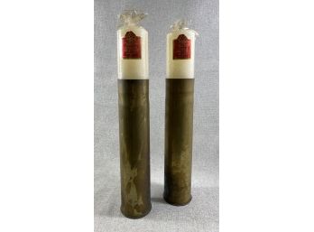 Military Shell Casing Candle Holder - War Souvenir