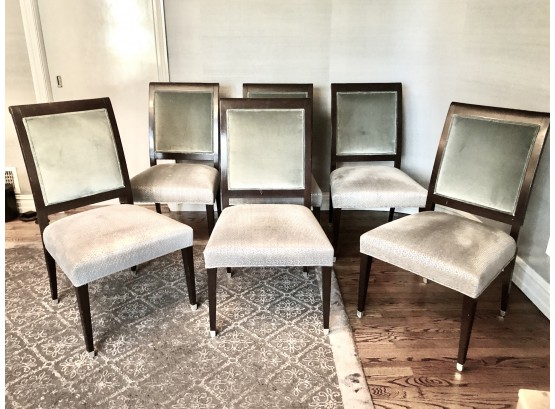 Set Of Six Custom Made Dining Chairs