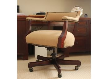 Beautiful Upholstered Office Chair With Nail-head Trim