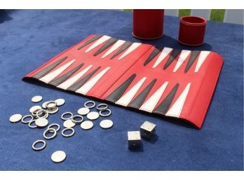 Leather Traveling Backgammon Game In Case