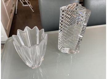 Orrefors And Rogaska Crystal Vases