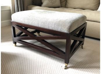 Coffee Table/ottoman With Upholstered Top On Casters