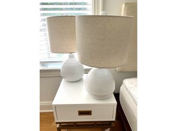 Pair Of White Lamps