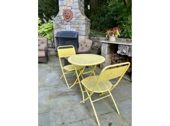 Sweet Yellow Garden Table & Chairs