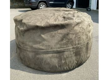 Large Ultrasuede Bean Bag With Zipper Cushion