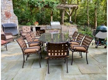 Lloyd Flanders Outdoor Table & 8 Chairs Plus 4 Additional Chairs