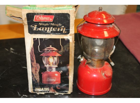 RARE BARN FIND - Vintage RED Coleman Lantern - IN BOX - Very Collectible