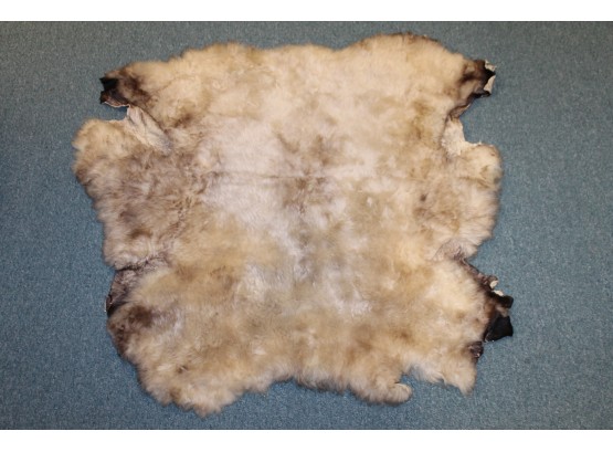 NICE Condition REAL Animal FUR Small Rug Or Throw Blanket - GREAT In Rustic Room Over A Chair