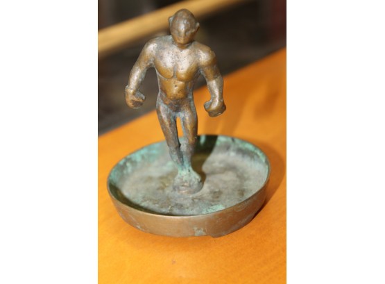 VERY UNUSUAL - Antique MALE Body Builder Figural MUSCLE Tray