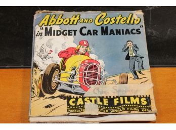 Midget Car Maniacs 16mm Film Reel In Box - Fun Graphics