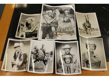 Vintage Lot Of OLD Roy Rogers Cowboy Fan PROMOTIONAL Photograph GROUP - ALL FOR ONE MONEY