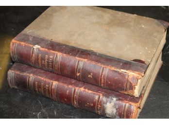Unusual 1858 - History Of The United States - IN GERMAN Large Antique Book Lot Of TWO VOLUMES - Illustrations