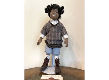 The Little Rascals  'BuckWheat' Porcelain Doll - The Hamilton Collection With COA