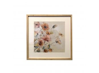 Barbara Clark - Print Of Poppies Framed & Matted Behind Glass