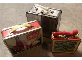 Three Metal Lunchboxes
