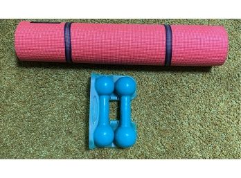 Yoga Mat And 5lb Weights