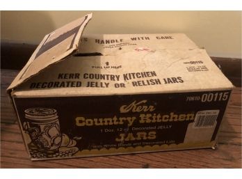 Box Of Twelve Kerr 12 Oz Jelly Jars