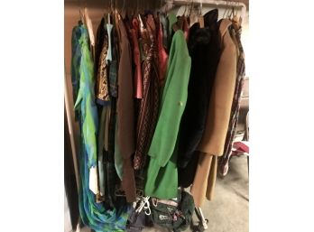 Clothing Rack Full Of Vintage Clothes
