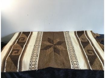 Native Brown And White Blanket
