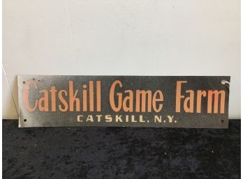 Catskill Game Farm Card Board Sign