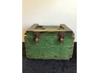 Vintage Solid Wood Green Box