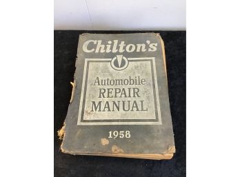 Chilton's Automobile Repair Manual 1958